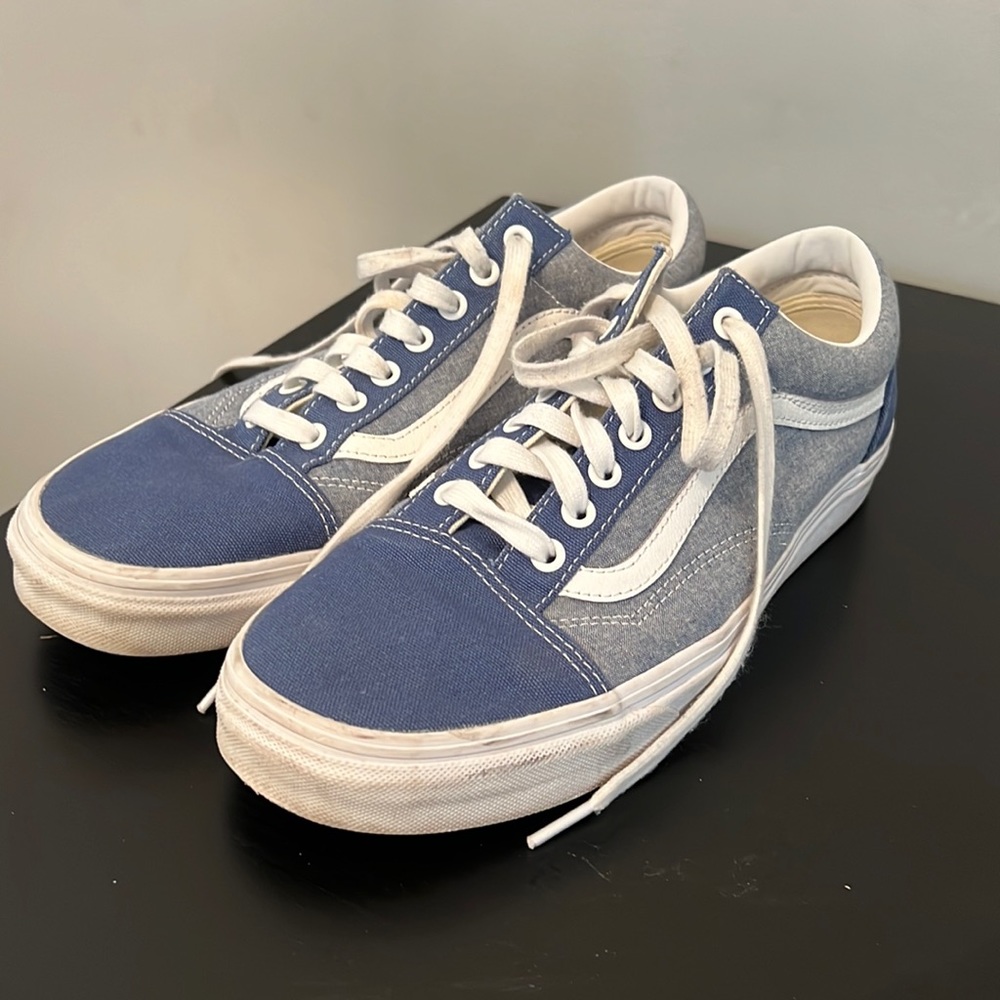 Mens blue white vans size 10.5